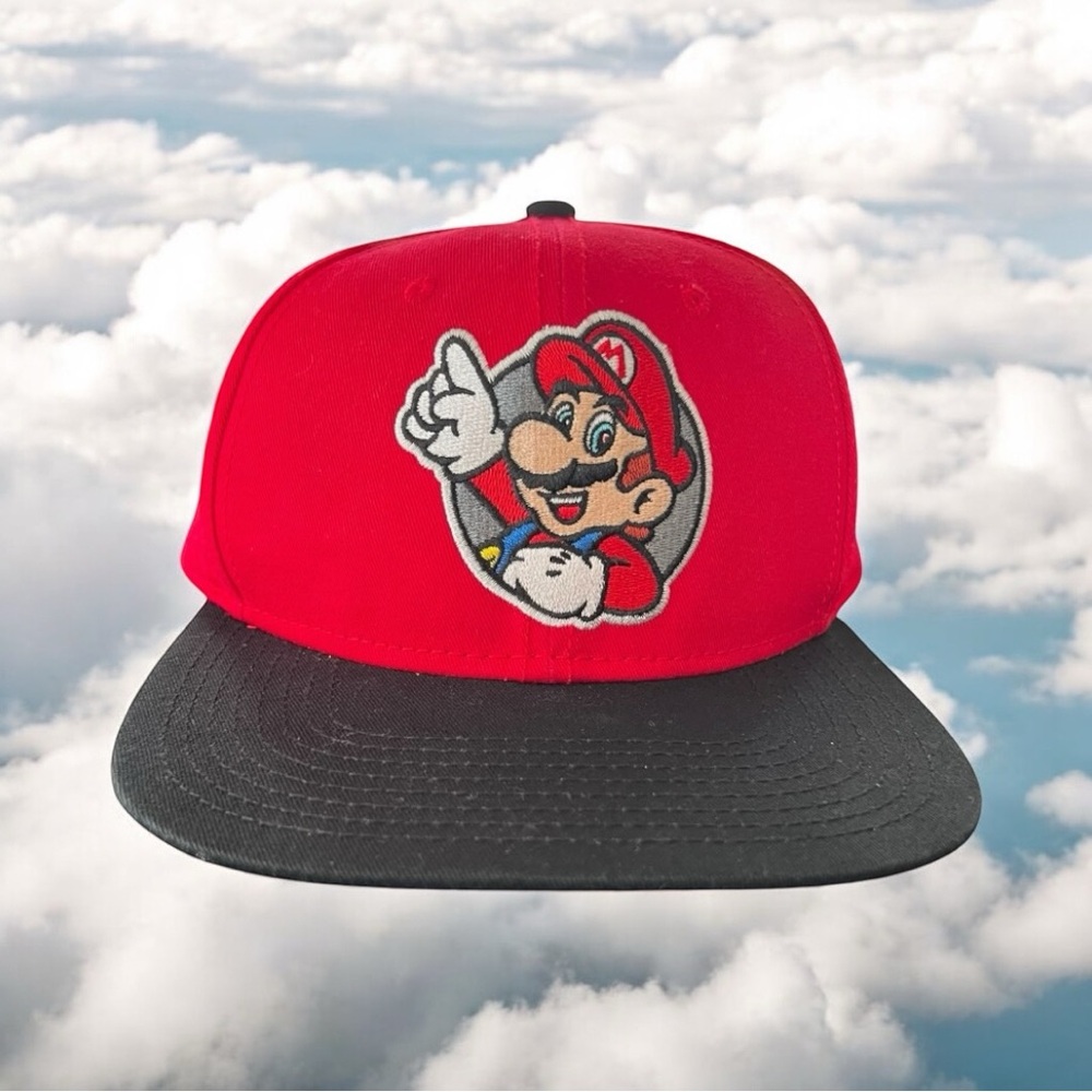 Nintendo Super Mario Cap One Size Adjustable Back Red Pre Owned Great Condition - Picture 13 of 14